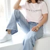 ACQUA LIMONE - T-shirt Classic Pale Pink New