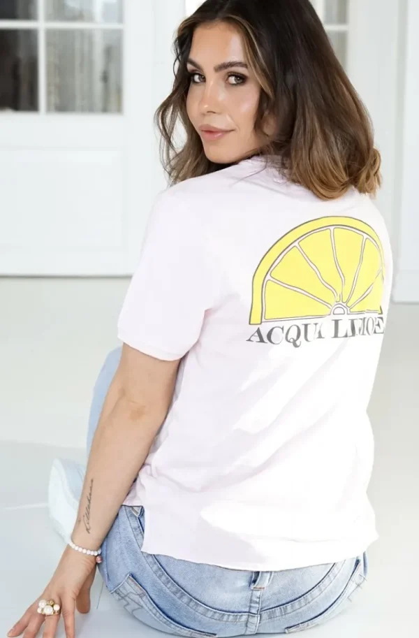 ACQUA LIMONE - T-shirt Classic Pale Pink New