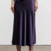 AHLVAR GALLERY - Hana Satin Skirt - Plum Best