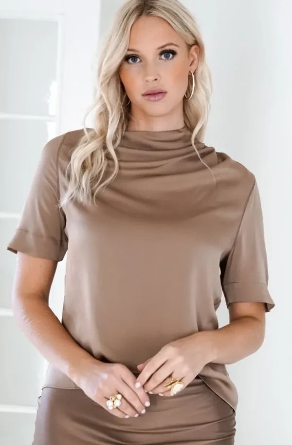 AHLVAR GALLERY - Lima Silk Tee Sand Hot
