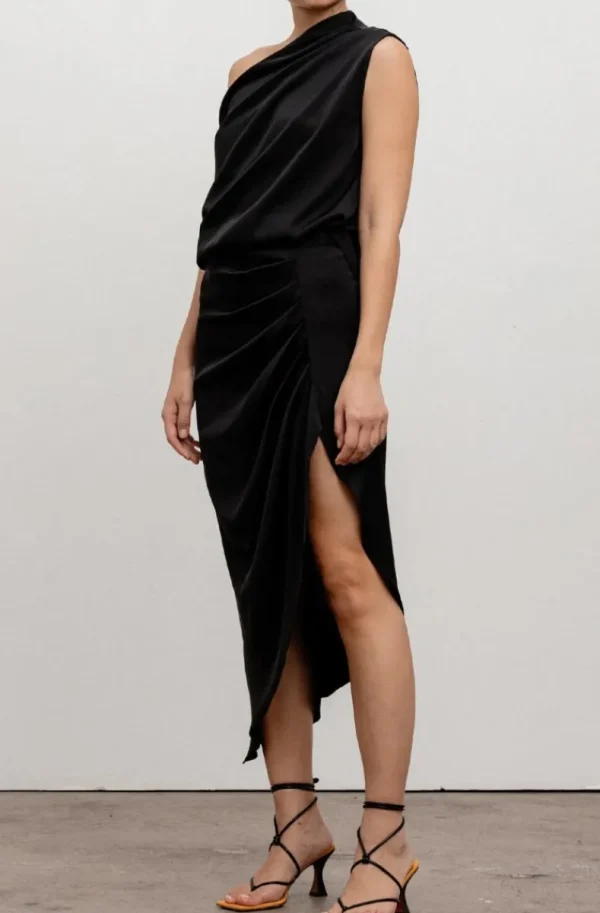 AHLVAR GALLERY - Tilda Silk Skirt Black Outlet