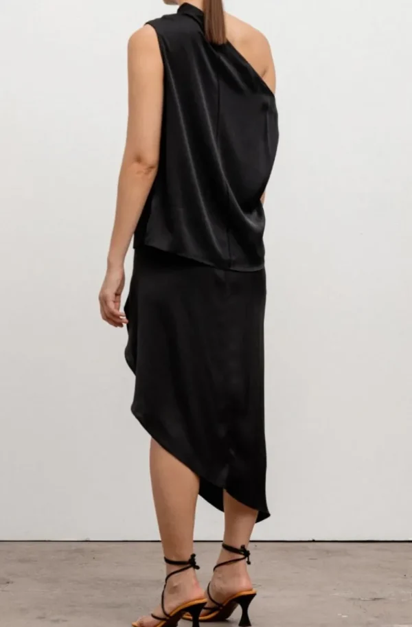 AHLVAR GALLERY - Tilda Silk Skirt Black Outlet
