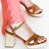 BIBI LOU - Platå Sandalett - Brown Suede New