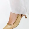 BIBI LOU - Slingback with heel - rafia and studs Clearance