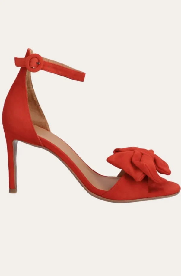BILLI BI - Pumps med rosett - 4704 - Orange Suede Online