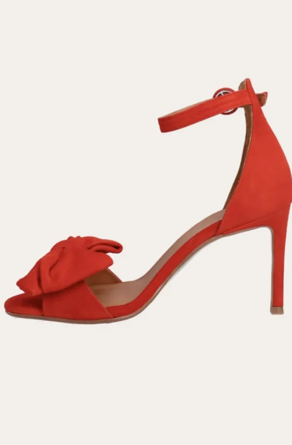 BILLI BI - Pumps med rosett - 4704 - Orange Suede Online