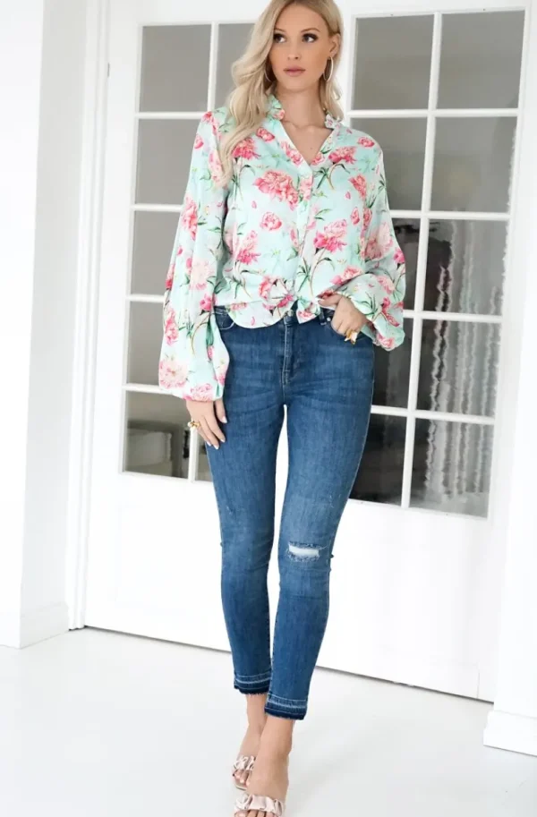 BLOND HOUR - Alyssa Blouse - Pink Flower Discount