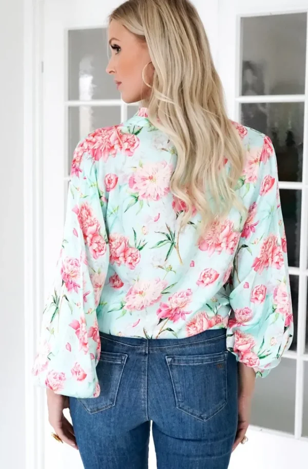 BLOND HOUR - Alyssa Blouse - Pink Flower Discount
