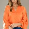 BLOND HOUR - Aurora Blouse - Orange Outlet
