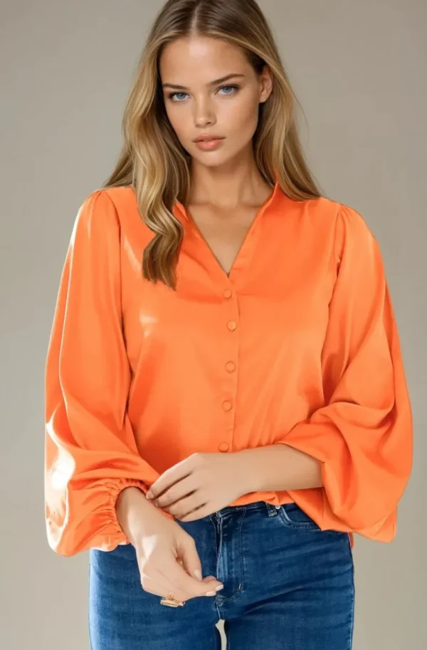 BLOND HOUR - Aurora Blouse - Orange Outlet
