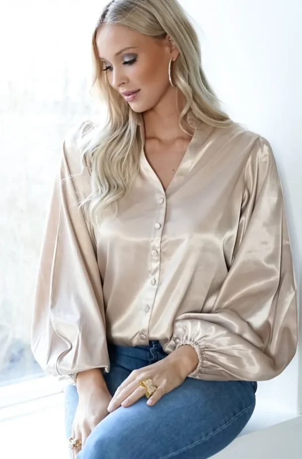 BLOND HOUR - Aurora Blouse - Champagne Discount