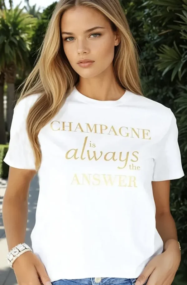 BLOND HOUR - Champagne Tshirt - White Fashion
