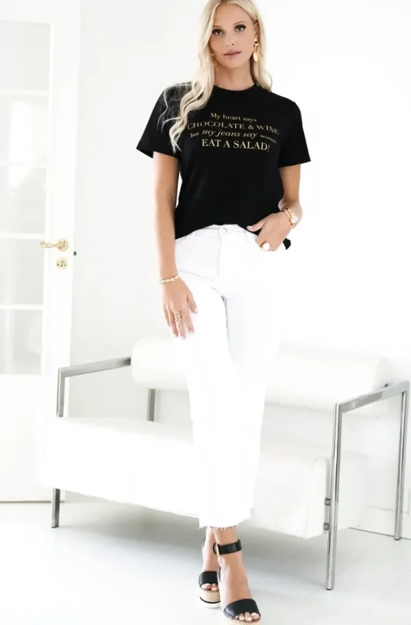BLOND HOUR - Chocolate and Wine Tshirt - Black Gold Best