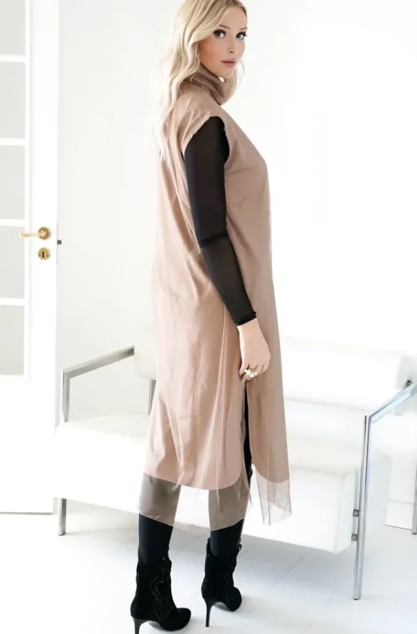 BLOND HOUR - Escape Vest Dress - Taupe Discount