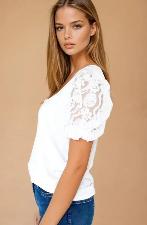 BLOND HOUR - Flower Top - White Online
