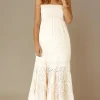 BLOND HOUR - Formentera Maxidress Smock - Beige Online