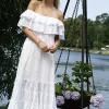BLOND HOUR - Formentera Offshoulder Maxidress - White Discount
