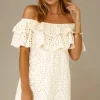 BLOND HOUR - Formentera Offshoulder Dress Short - Beige Best