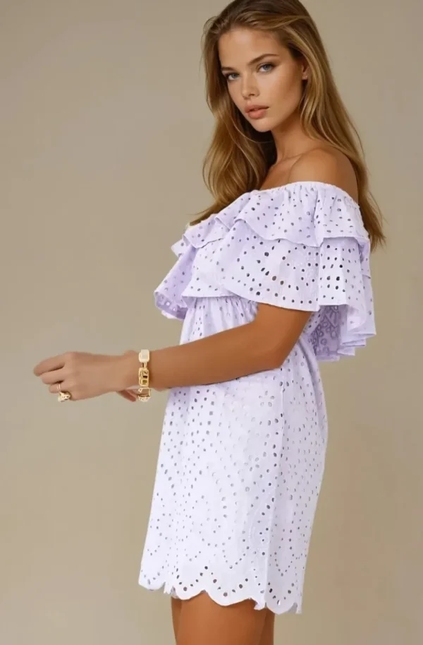 Plain Vanilla & Other Brands We Love Blond Hour - Formentera Offshoulder Dress Short - Lavendel Fashion