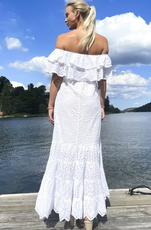 BLOND HOUR - Formentera Offshoulder Maxidress - White Discount