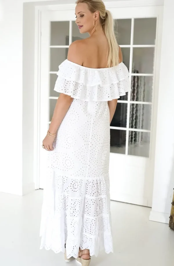 BLOND HOUR - Formentera Offshoulder Maxidress - White Discount