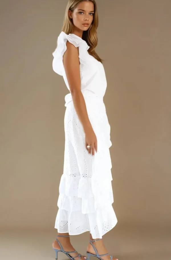 BLOND HOUR - Ibiza Maxi Skirt - White Fashion