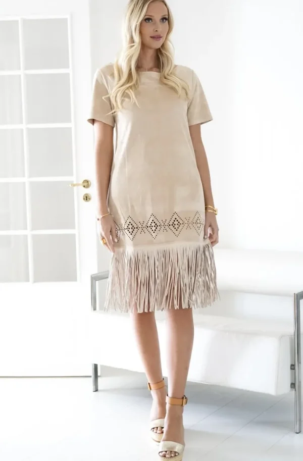 BLOND HOUR - Mexico Fringe Dress - Sand Fashion
