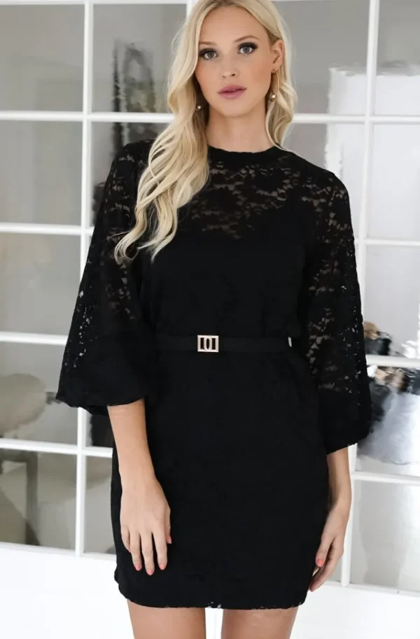 BLOND HOUR - Mist dress lace - Black Best
