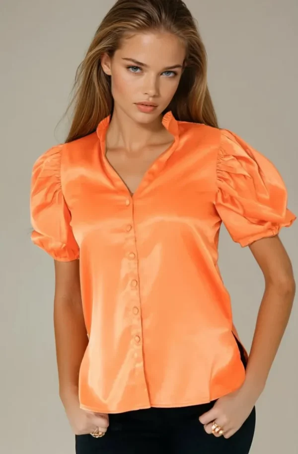 BLOND HOUR - Mizzle Blouse - Orange Online