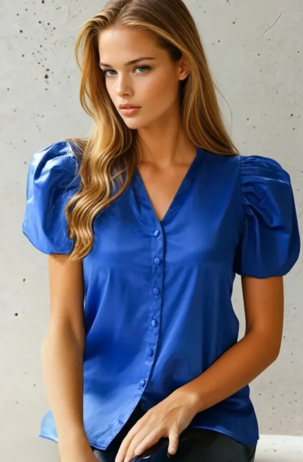BLOND HOUR - Mizzle Blouse - Vibrant Blue Best