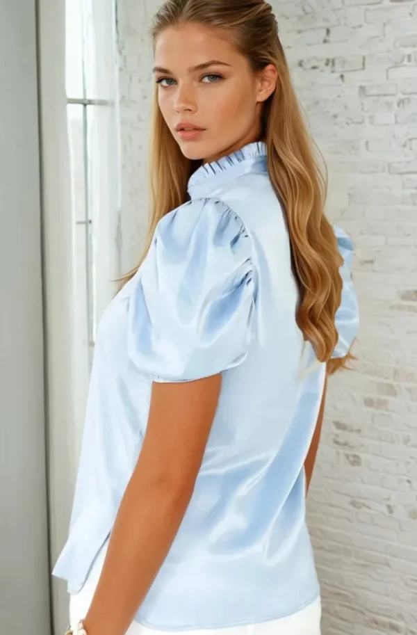 BLOND HOUR - Mizzle Blouse - Light Blue Best