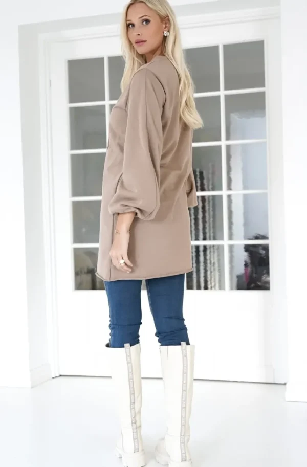 BLOND HOUR - Protected Sweatshirt Dress - Taupe Outlet