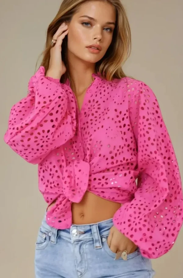 BLOND HOUR - Refined Blouse - Cerise Fashion