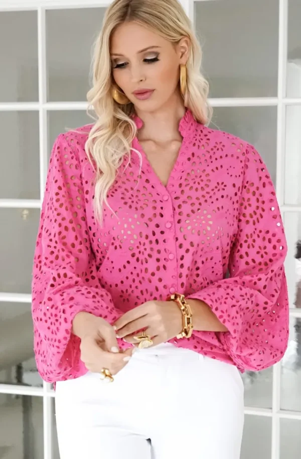 BLOND HOUR - Refined Blouse - Cerise Fashion