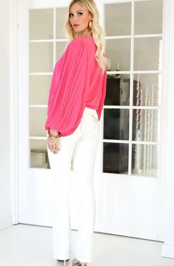 BLOND HOUR - Riviera Blouse - Cerise Clearance