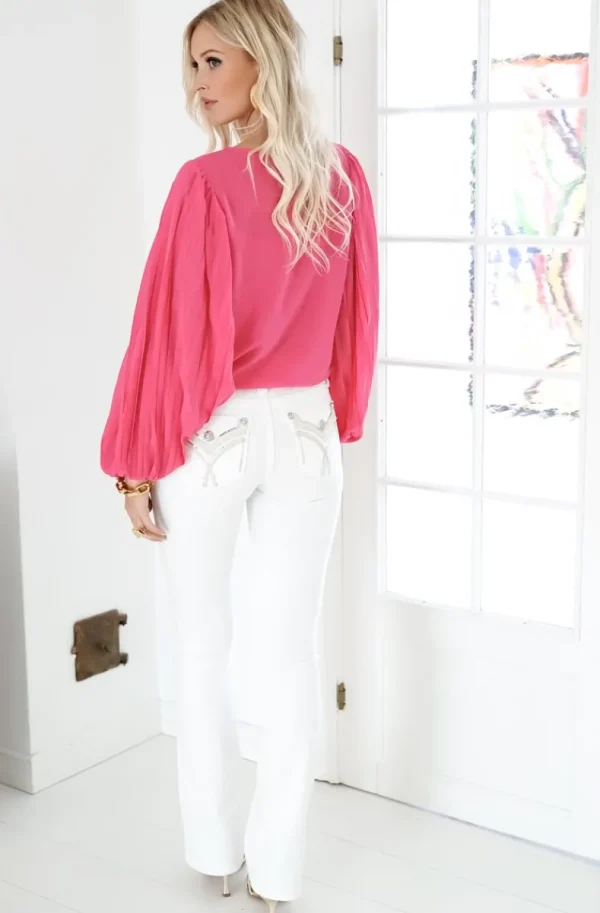 BLOND HOUR - Riviera Blouse - Cerise Clearance