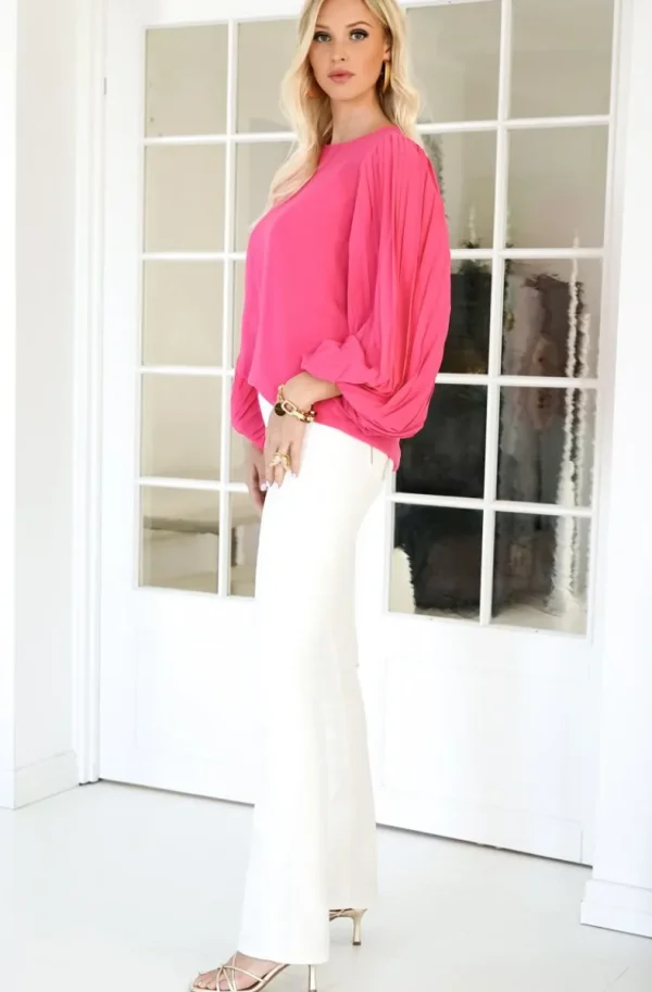 BLOND HOUR - Riviera Blouse - Cerise Clearance
