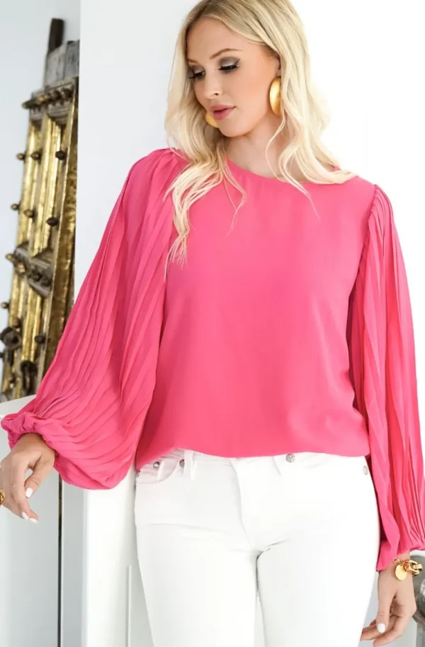 BLOND HOUR - Riviera Blouse - Cerise Clearance