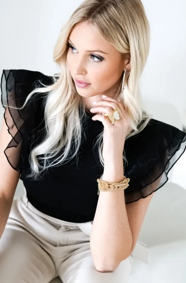 BLOND HOUR - Saint Top - Black Fashion