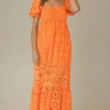 BLOND HOUR - Sienna Maxi Dress - Orange Hot