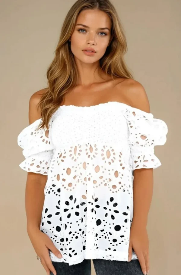 BLOND HOUR - Sienna Top - White Discount