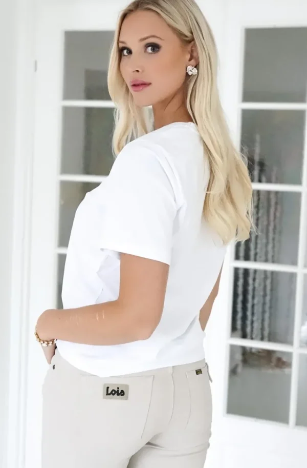 BLOND HOUR - The perfect v-neck tshirt - White Online