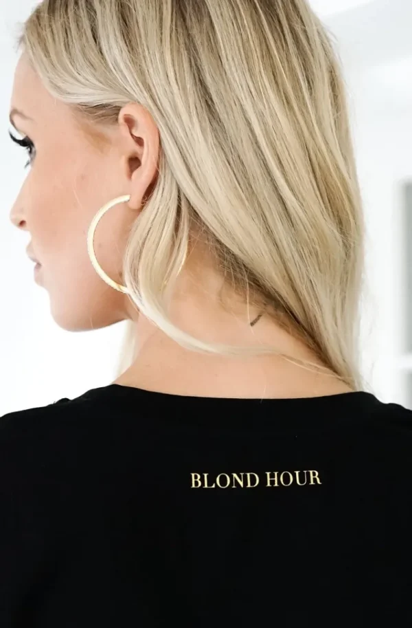 BLOND HOUR - The perfect v-neck tshirt - Black Fashion