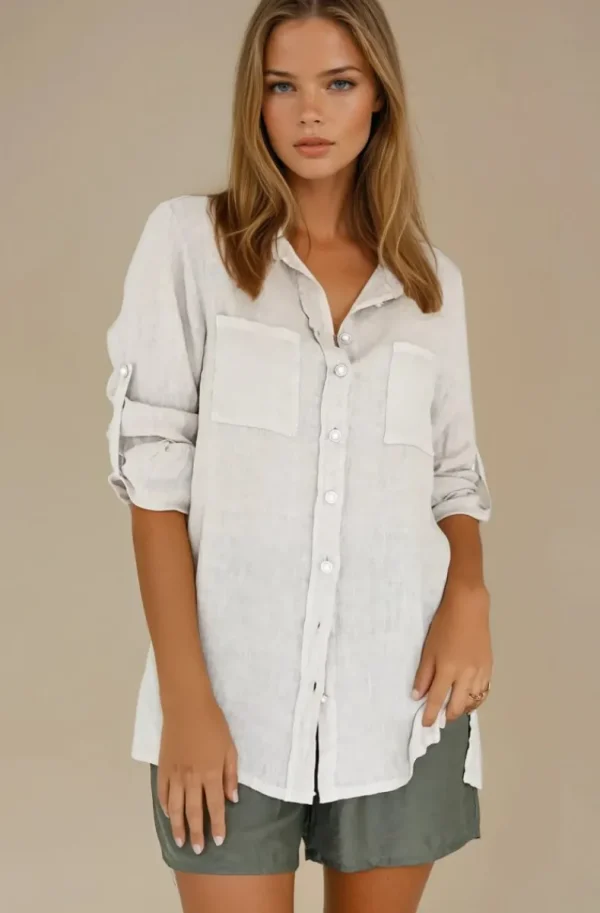 BLOND HOUR - Time Linen shirt - Sand Sale
