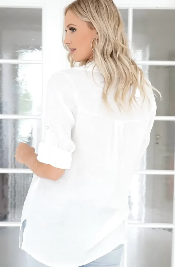 BLOND HOUR - Time Linen shirt - White Outlet