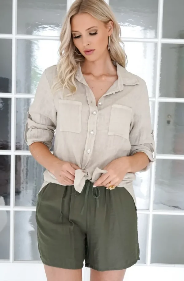BLOND HOUR - Time Linen shirt - Sand Sale