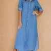 BLOND HOUR - Time shirt Dress - Denim Hot
