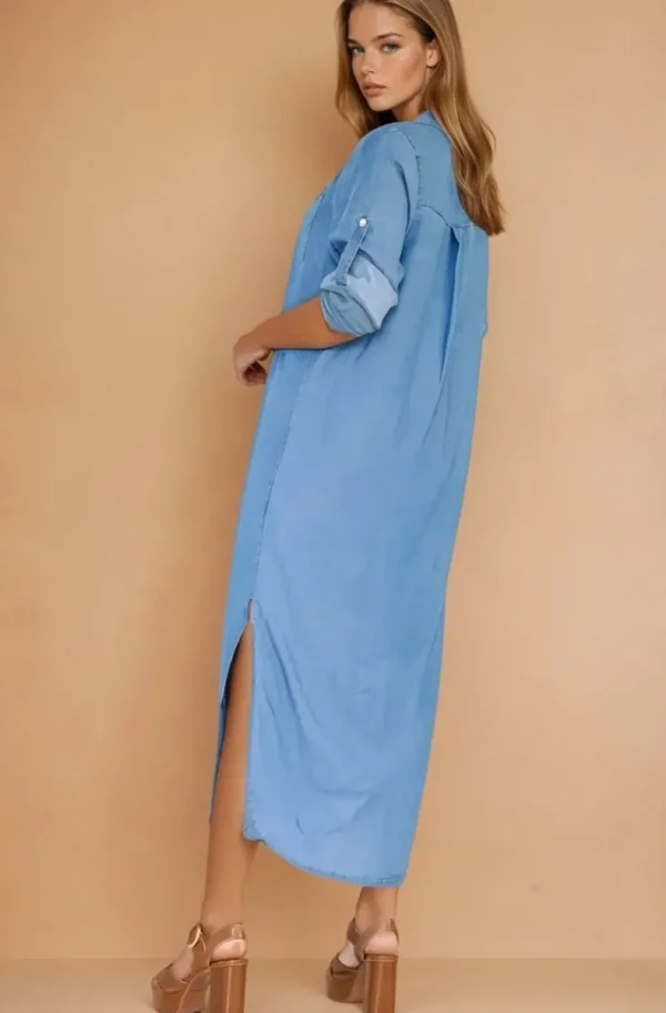 BLOND HOUR - Time shirt Dress - Denim Hot