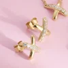 CAROLINA GYNNING JEWELRY - Cross My Heart Earrings Goldplated Outlet