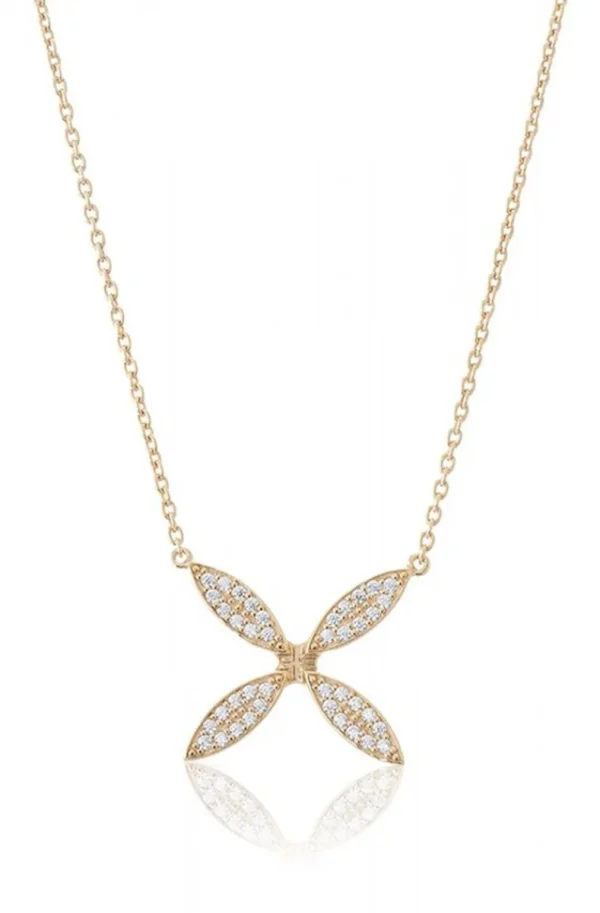 CAROLINA GYNNING JEWELRY - Sparkling Ellipse Necklace Goldplated Clearance